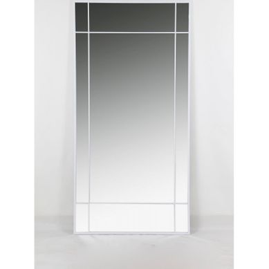 Miroir Mural Blanc élégant En Verre Et Fer