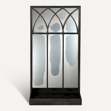 Miroir élégant Vertical En Métal Noir