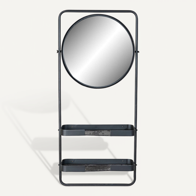 Miroir Mural Design Noir Avec étagère élégante Miroir Mural Design Noir Avec étagère élégante