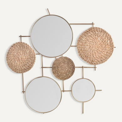 Miroir Mural élégance Cuivrée Pour Déco Intérieure