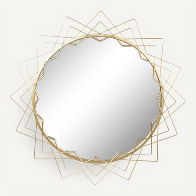 Miroir élégance Géométrique Dorée Pour Intérieur Chic