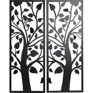 Décoration Murale Arbre Métal Noir Style Shabby Chic