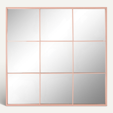 Miroir Fenêtre Esprit Scandinave Rose Poudré Déco Pastel