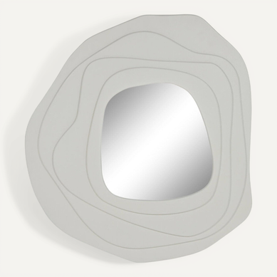 Miroir Mural Bois Blanc Chic Style Moderne élégant