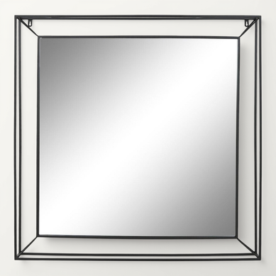 Miroir Carré En Métal Noir Style Vintage Pour Décoration élégante Miroir Carré En Métal Noir Style Vintage Pour Décoration élégante