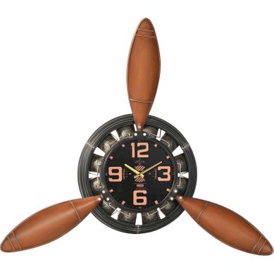 Horloge Murale Métal Style Vintage Noir Et Brun Déco Industrielle