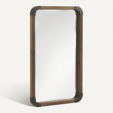 Miroir Bois Et Métal Gris Style Industriel À Suspendre Miroir Bois Et Métal Gris Style Industriel À Suspendre