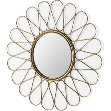 Miroir Mural Doré En Métal Style Vintage Prêt À Suspendre