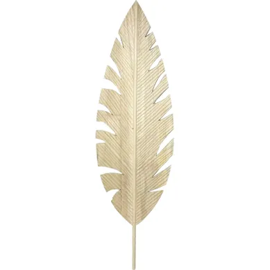 Décoration Murale Feuille Dentelée En Bois Naturel