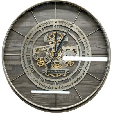 Horloge Murale Mécanisme Métal Gris Style Industriel Décoratif