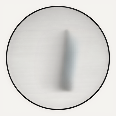 Miroir Mural Rond En Aluminium Noir élégant Et Moderne