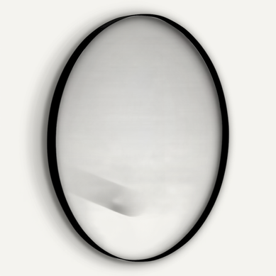 Miroir Mural Rond Noir Design Métal Et Verre élégant