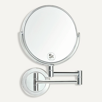 Miroir Mural Extensible Grossissant X5 Finition Argentée élégante