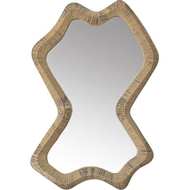 Miroir Mural Irrégulier Avec Cadre En Corde Naturelle