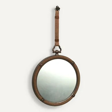 Miroir Mural Décoratif En Métal Marron Style Vintage