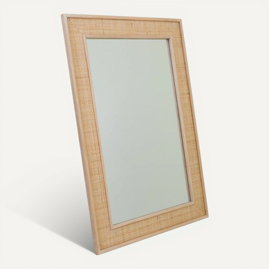 Miroir Mural En Mdf Et Cannage Naturel Esprit Authentique