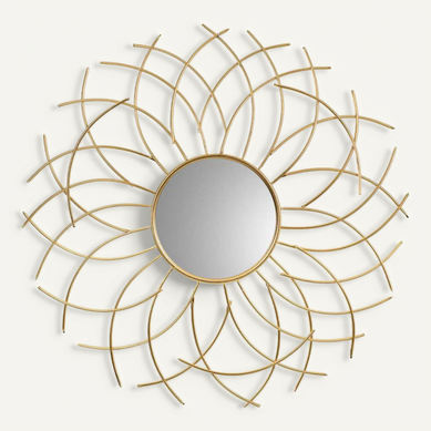 Miroir Mural Doré Design En Métal Pour Décoration Intérieure