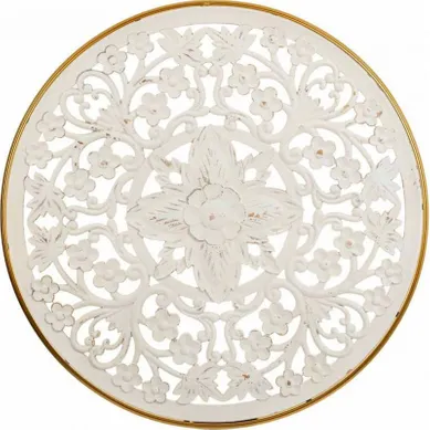 Panneau Mural Décoratif En Bois Sculpté Blanc élégant