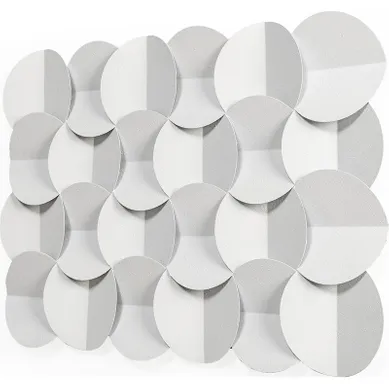 Sculpture Murale Métal Blanc Design Contemporain élégant