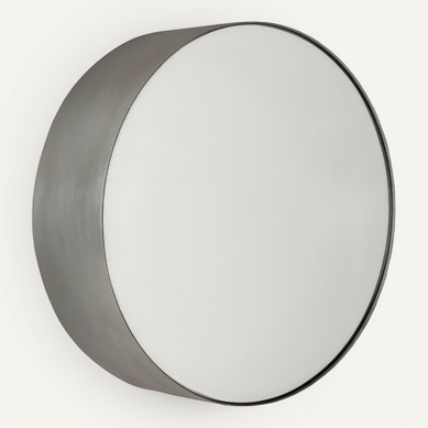 Miroir Mural Métal Finition Nickel Vieilli Style Industriel Chic Miroir Mural Métal Finition Nickel Vieilli Style Industriel Chic