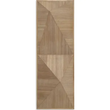 Sculpture Murale Bois Naturel Inspiration Géométrique Artisanale