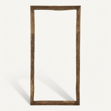 Miroir Mural Rectangulaire En Bois Marron Style Authentique