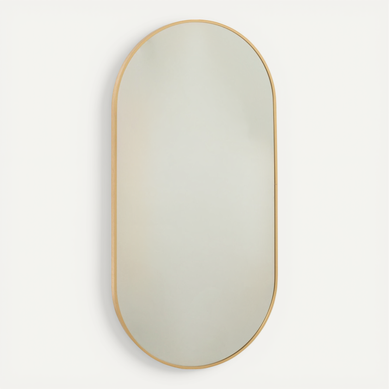 Miroir Ovale Doré En Verre Design élégant Pour Décoration Intérieure
