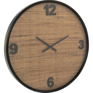 Horloge Murale Bois Marron Noir Design élégant Pour Salon Moderne Horloge Murale Bois Marron Noir Design élégant Pour Salon Moderne