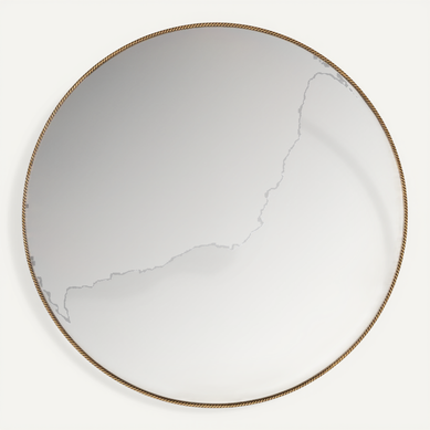 Miroir Rond Doré élégant Pour Salon Ou Cheminée