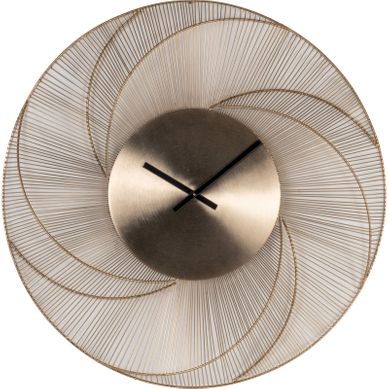 Horloge Murale Dorée Design Rond À Effet Soleil Décoratif