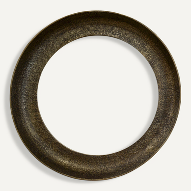 Miroir Rond Doré élégant Avec Cadre Texturé Raffiné