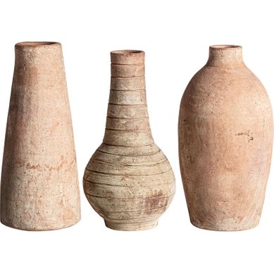 Vase soliflore Vallauris Blanc/Marron/Rose Céramique