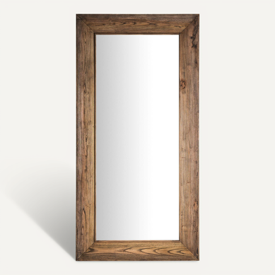 Miroir Contemporain En Bois D'orme Finition Marron Marbré Miroir Contemporain En Bois D'orme Finition Marron Marbré
