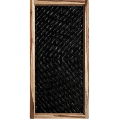 Panneau Décoratif Boho En Rotin Noir Finition Mate