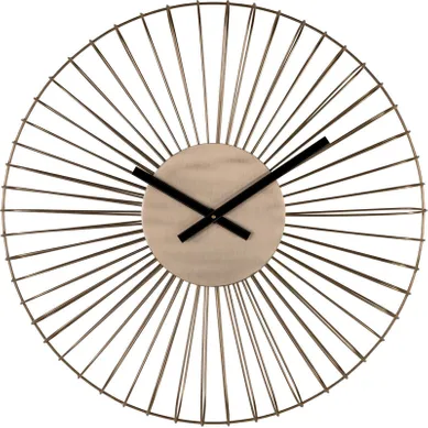 Horloge Murale Dorée En Métal Ajouré