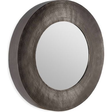 Miroir Rond En Métal Nickel Vieilli Miroir Rond En Métal Nickel Vieilli