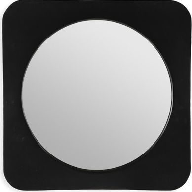 Miroir Carré Noir Au Cadre Arrondi