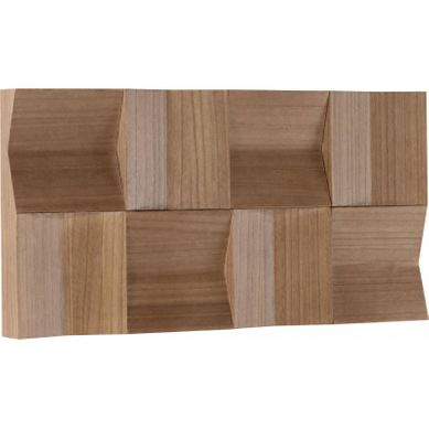 Sculpture Murale En Bois Naturel Géométrique