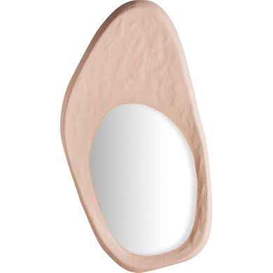Miroir Organique En Résine Rose Pâle