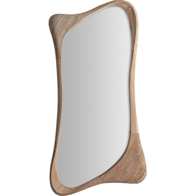 Miroir Organique En Teck Style Ethnique