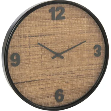 Horloge Murale Ronde Effet Bois