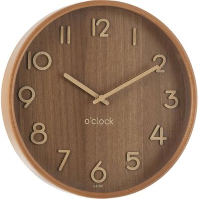 Horloge Murale En Bois Naturel Foncé