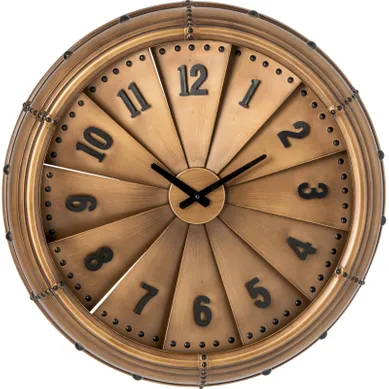 Horloge Murale Métal Doré Esprit Atelier