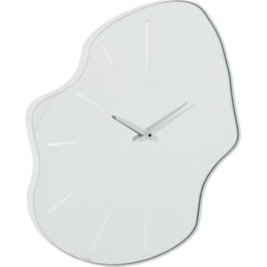 Horloge Murale Irrégulière En Verre Blanc