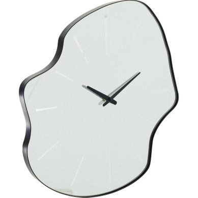 Horloge Murale Irrégulière En Verre Noir