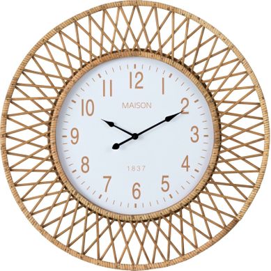 Horloge Murale En Rotin Naturel