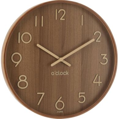 Horloge Murale Ronde En Bois Foncé