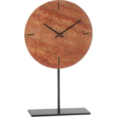 Horloge Ronde En Pierre Terracotta