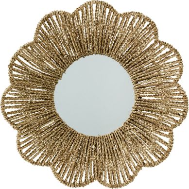 Miroir Mural Fleur En Jonc De Mer Naturel