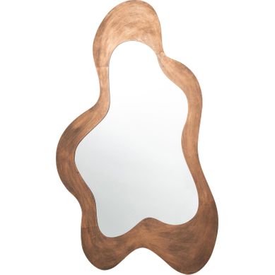 Miroir Mural Organique En Métal Bronze